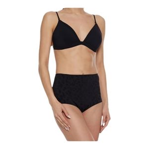 The Georgia Stretch-jacquard High-rise Bikini Briefs